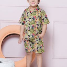 Aj DEZInES Boys Printed Pure Cotton Clothing Set-picture-25
