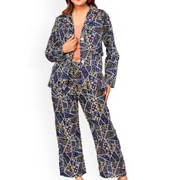 FELLAMO Printed Slim-Fit Blazer & Trousers-picture-57