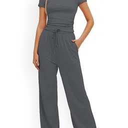 LULU & SKY Round-Neck Short Sleeve T-Shirt And Trouser-image-86