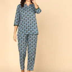 Shiv ali apparels Printed Pure Cotton Top & Trousers Co-Ords-picture-10