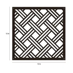 planet decor Mdf Mdf Engineered Wood With Wooden Texture Hanging Room Divider In Brown Colour image 3