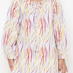 BAESD Girls Abstract Printed Ruffled Top & Pyjamas image 3