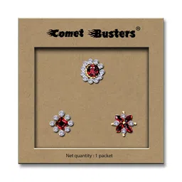 Comet Busters Handcrafted Fake Nose Studs - Maroon 41 image 2
