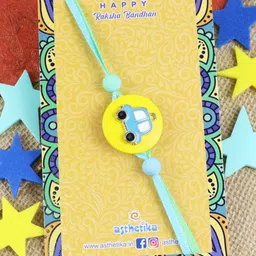Asthetika Boys Car Charm Beaded Rakhi image 2