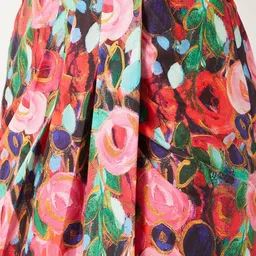 Zima Leto Floral Printed Crop Top With Dhoti Skirt Co-Ords image 5