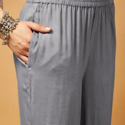 Shae by SASSAFRAS Embroidered Top with Palazzos image 3