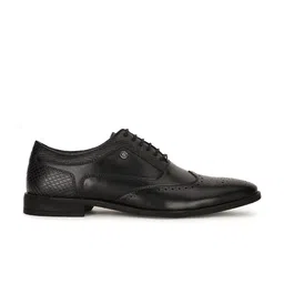 Bata Men Black Solid Formal Oxfords image 3
