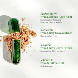 oziva Hair Vitamins (with Biotin & Iron)for Hair Regrowth & Advanced Hair Growth Serum image 4