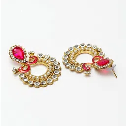 ANIKAS CREATION Pink Contemporary Studs image 3