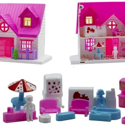 velcon Funny Doll House Set for Girls Kids with Furniture | 18 Pc Set | Openable Door-picture-10