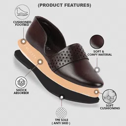 fausto Laser Cut Design Side Open Broad Feet Ethnic Party Shoes Mojaris For Men image 4