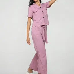 CHKOKKO V-Neck Shirt With Trousers image 3