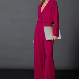 SASSAFRAS worklyf Crop Blazer With Palazzos image 3