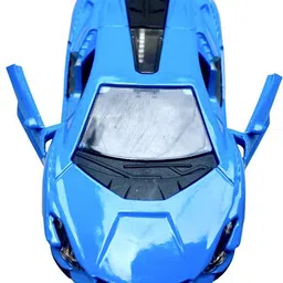aavya hub Blue Metal Toy Car with Openable Doors | Die-Cast Sports Car Model for Kids image 3