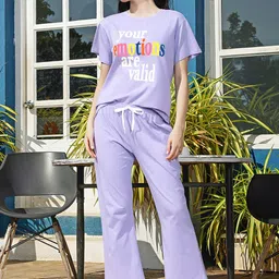 zeyo ZeyoPrinted Top With Trousers Co-Ords image 4