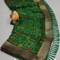 shivnavu collection Printed Bandhani Georgette Saree image 1