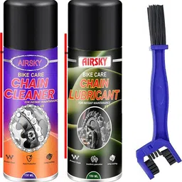 Combo Of AE_9 Chain Lubricant + Chain Cleaner + Bike With Cleaning Brush For Motorcycle And Bicycle Chain Oil-image-2