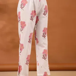 Jaipur Kurti Printed Pure Cotton Crop Top & Trouser with Shrug image 2