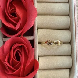 lbtk Stainless steel infinity Ring Gold plated Brass Cubic Zirconia Gold Plated Ring-picture-14