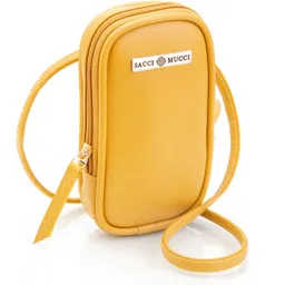 Girls Yellow Mobile Pouch-image-4