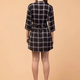 hive91 Women Shirt Black Knee Length Dress image 2