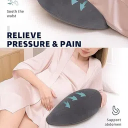 vrindakul Polyester Fibre Pregnancy Pillow Pack of 2 Solid image 3