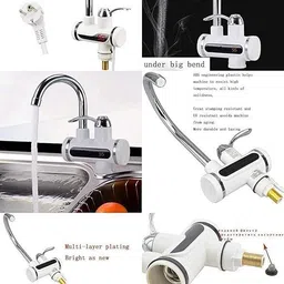 drezii by na Instant-Electric-Water-Heater-Faucet-HOt-Tap-with-Shower-HOme-Kitchen-BathrOOm Instant Electric Water Heater Tap – Sleek Design, Instant Heat, Smart Control Basin Mixer Faucet image 3