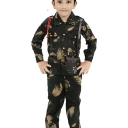 BAESD Boys Green Printed Shirt with Trousers-picture-38