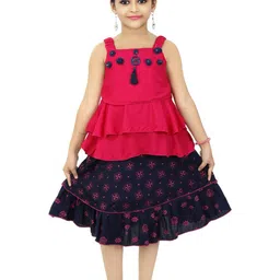 BAESD Girls Printed Ruffled Top with Skirt-picture-36