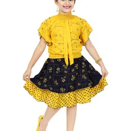 BAESD Girls Printed Ruffled Top with Skirt-picture-14