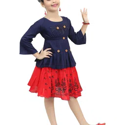 BAESD Girls Embellished & Printed Top With Skirt image 4
