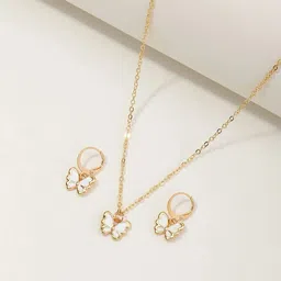 EL REGALO Gold-Plated Butterfly Shaped Jewellery Set-image-32