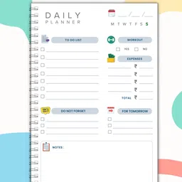 timewise Daily Planner Schedule your Day Journal A5 Planner Unruled 140 Pages image 2