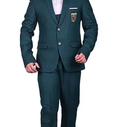 diamond style Men 3 Piece Suit Solid Suit image 1