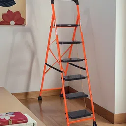 flipzon Dura Multipurpose Climb Easy Anti-Slip 6-Step Durable Steel Ladder-picture-22