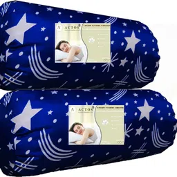 actos Star Print Microfibre Nature Bolster Pack of 2-picture-17