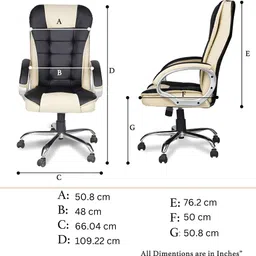 dsr ™ 326 High Back Ergonomic Office Chair, Armrest Leatherette Office Executive Chair image 3