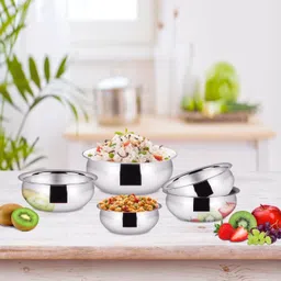 narv Kitchen Serving Cookware Cooking Bowl | Handi Set 5-Pieces | Biryani Handi A1 4.7 inch, 5.5 inch, 6.2 inch, 6.6 inch, 7.4 inch Lid Set, Pack of 5 image 3
