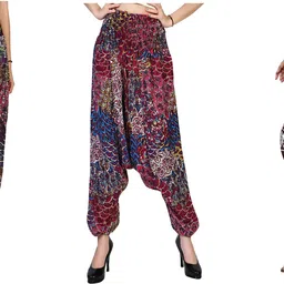 Printed Rayon Women Harem Pants-image-32