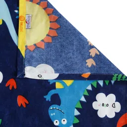 FABINALIV Blue & White Cartoon Characters 300 TC King Bedsheet with 2 Pillow Covers image 4