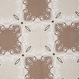 KLOTTHE Brown & Grey Printed Pure Cotton 400 TC Single Bedsheet With Pillow Cover image 5