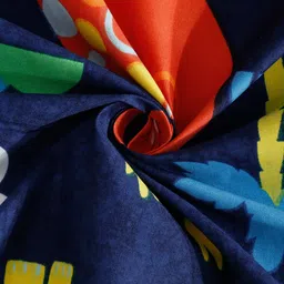 FABINALIV Blue & White Cartoon Characters 300 TC King Bedsheet with 2 Pillow Covers image 5