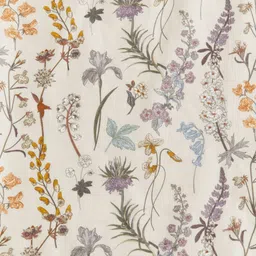 H&M Unisex Beige-Coloured Patterned Cotton Fitted Sheet image 3