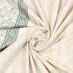 Kuber Industries Green & Cream 160 TC Cotton King Bedsheet with 2 Pillow Covers image 5