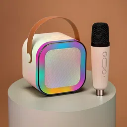 Wristkart M30_K12Wireless karaoke mic speaker with Bluetooth compatibility and RGB lights 10 W Bluetooth Home Audio Speaker-image-92