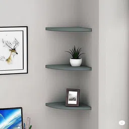 martemporium Corner Wall Rack Shelf for Home Decor & Storage – Space Saving Floating Shelf MDF (Medium Density Fiber) Wall Shelf image 4