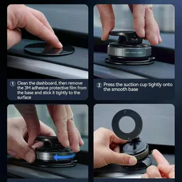 Wolcentra Universal Magnetic Phone Holder Stand 360° Rotation For All Smartphone Mobile Holder image 2