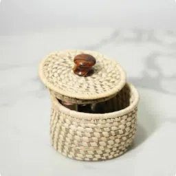 swadeh Single Natural Sabai Grass Earthen Vault Organizers-picture-13