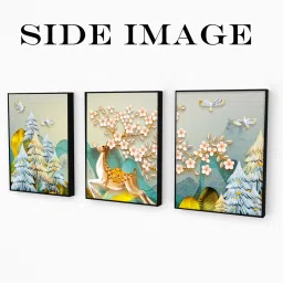 art street Multicolour Engineered Wood (Set of 3) Art Panels image 5