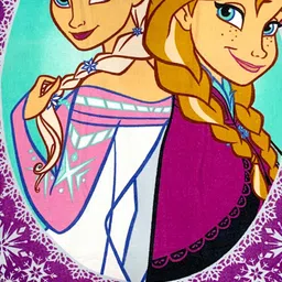 athom living Disney Sisterly Love Frozen Purple 350 GSM Cotton Kids Towels image 5